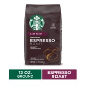Starbucks Dark Roast Ground Coffee  Espresso Roast  100% Arabica  1 bag (12 oz.)
