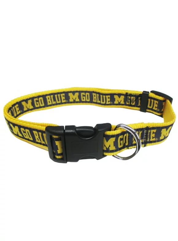 Pets First College Michigan Wolverines Pet Collar, 3 Sizes Available, Sports Fan Dog Collar - Large