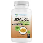Turmeric Curcumin - 2250mg/d - 180 Veggie Caps - 95% Curcuminoids with Black Pepper Extract (Bioperine) - 750mg Capsules - 100% Organic - Most Powerful Turmeric Supplement with Triphala