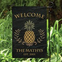 Personalized Pineapple Welcome Garden Flag