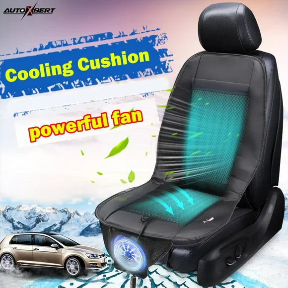 Car Front Seat Cover Cooling Cushion Fresh Summer Chair Air Fan Ventilation 12V/24V