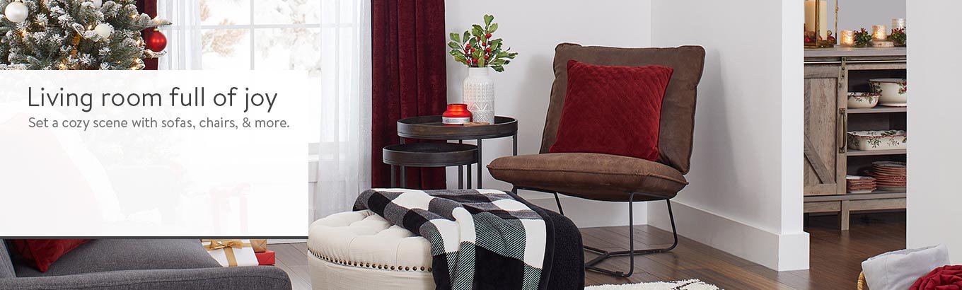 Living room full of joy. Set a cozy scene with sofas, chairs, and more. Shop now.