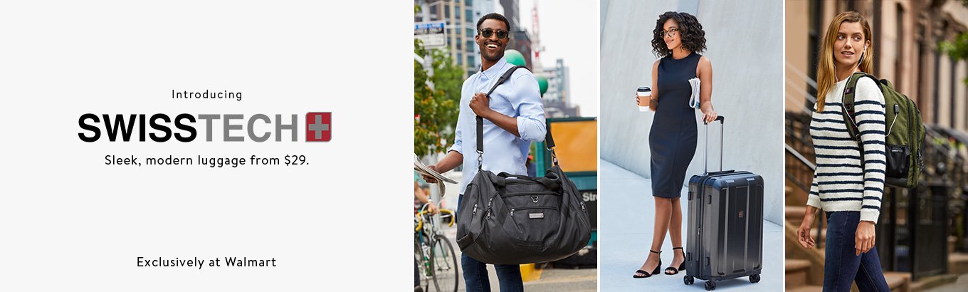 Introducing Swiss Tech. Sleek, modern luggage from $29. Shop the collection.