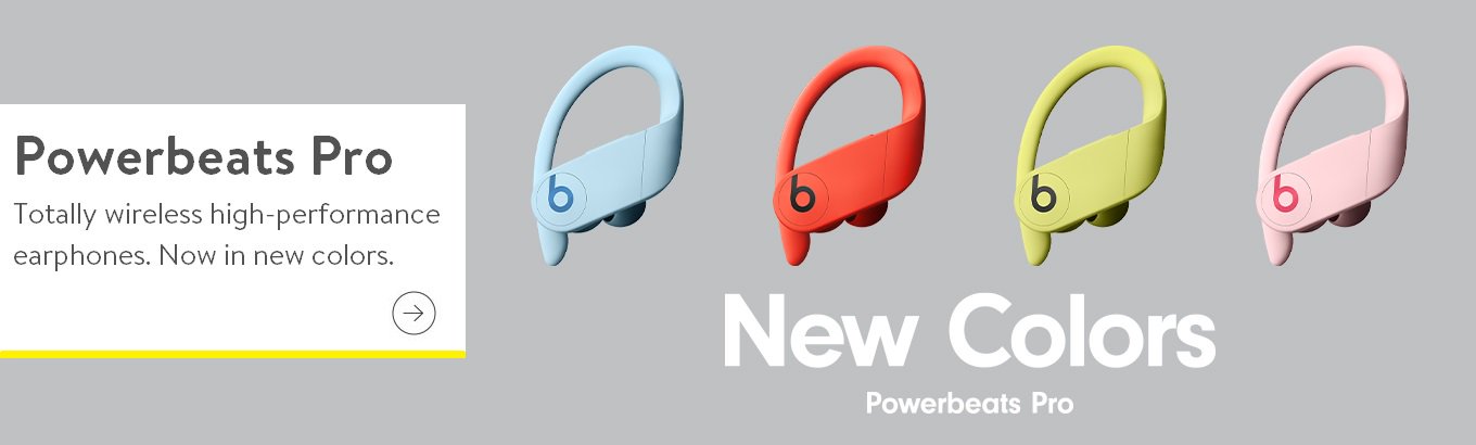 Powerbeats Pro. Totally wireless high-performance earphones. Now in new colors.