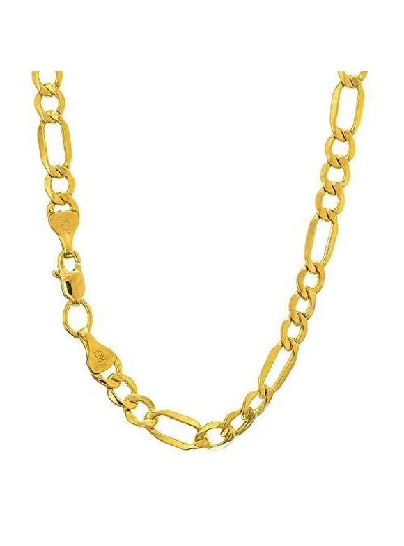 14K Yellow Gold 20in 4.6mm Figaro Chain with Lobster Clasp - 5.6gr.
