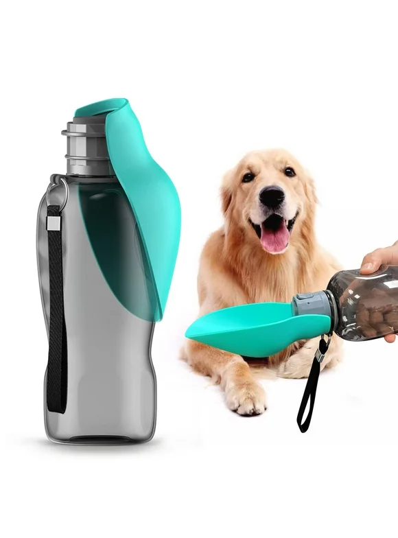 28oz Large Dog Water Bottle Upgrade, Foldable Water Drinking Dispenser Portable Water Bottle for Medium Large Dogs Outdoor Walking, Travel, Beach, Hiking, BPA Free