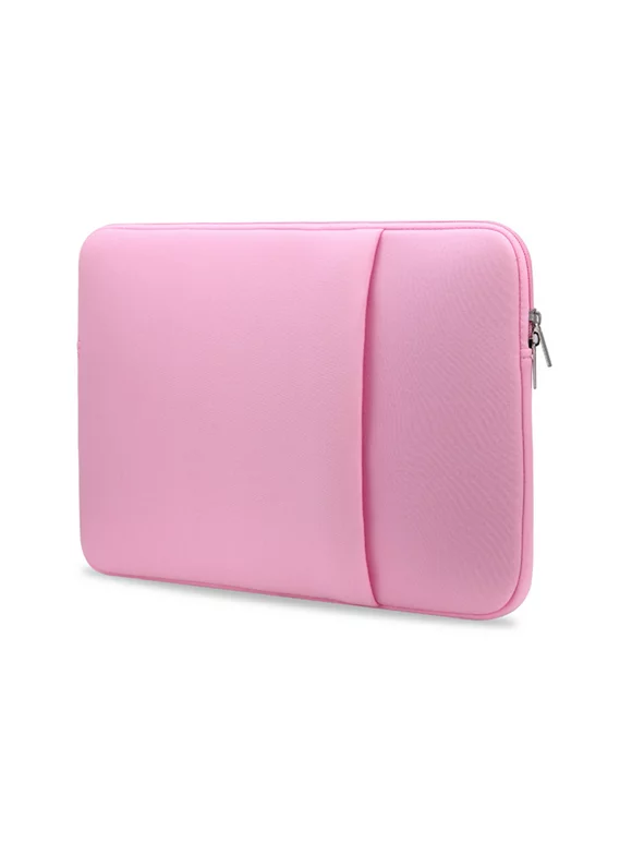 Aibecy B2015 Laptop Sleeve Soft Zipper Pouch 17'' Laptop Bag Replacement for Air Pro Ultrabook Laptop Pink