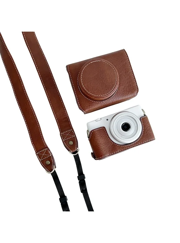 Aibecy Protective Case PU Leather Camera Bag with Shoulder Strap for Sony ZV1-F/ ZV1M2 Digital Storage Removable