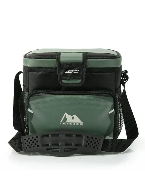 Arctic Zone 9 can Zipperless Soft Sided Cooler with Hard Liner, Sea Foam Green