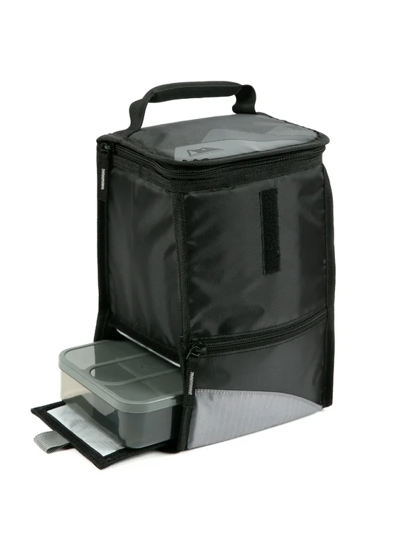 Arctic Zone Hi-Top Power Pack Lunch Pack with Food Container, Black