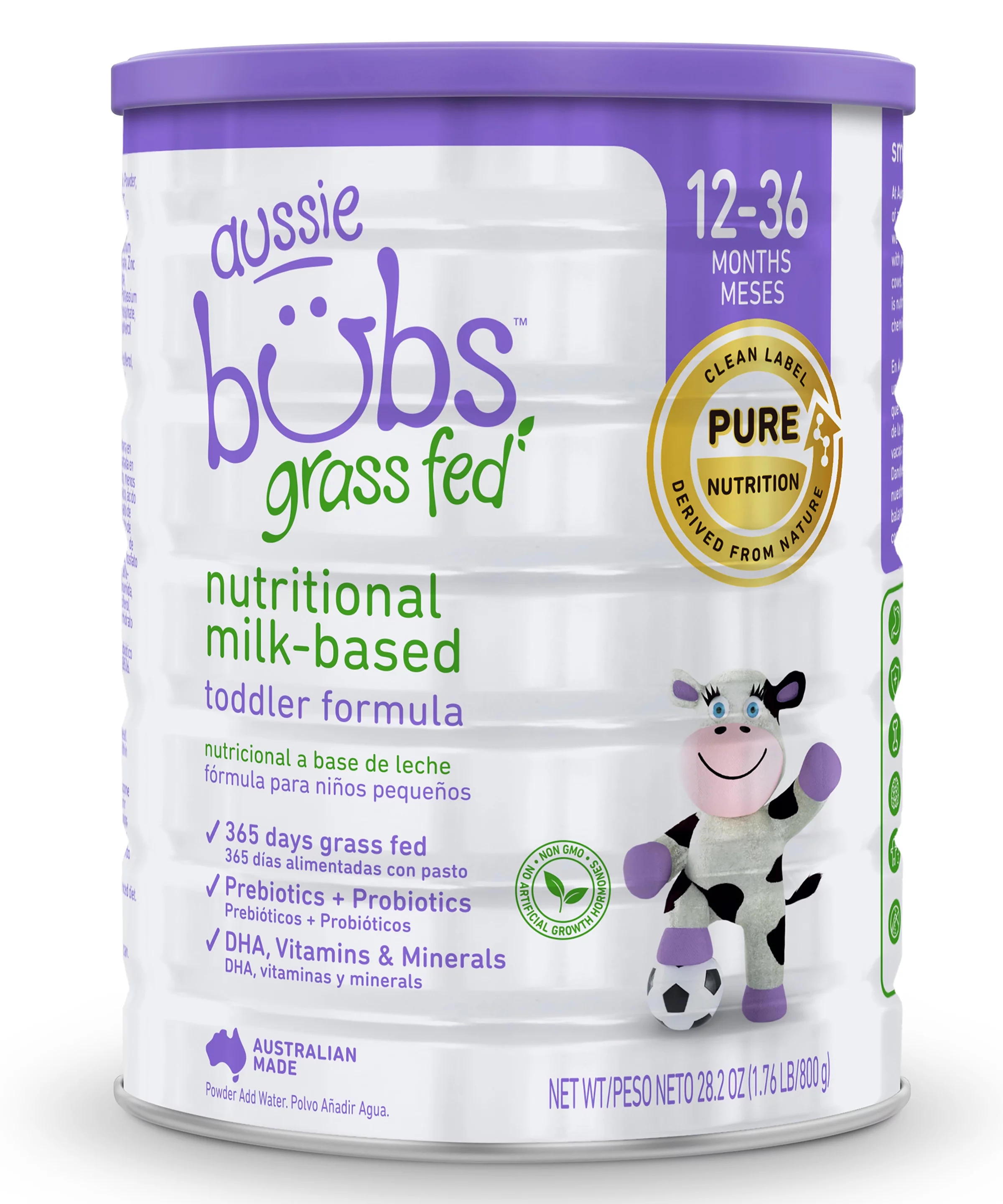 Aussie Bubs™ Grass Fed Nutritional Milk-based Toddler Formula, 800g, (12-36 Months)