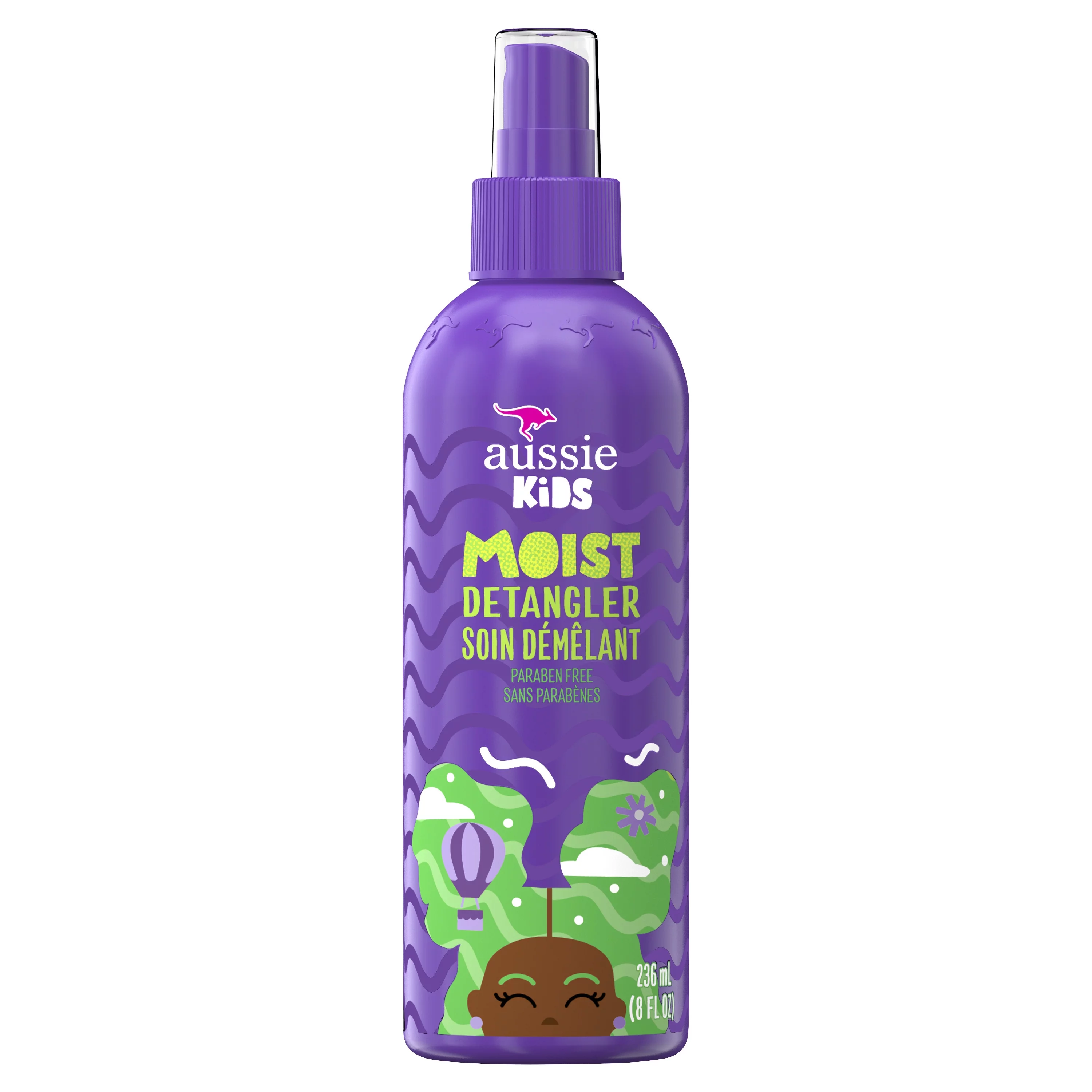 Aussie Kids Moist Detangler Spray for Kids, All Hair Types, 8 fl oz