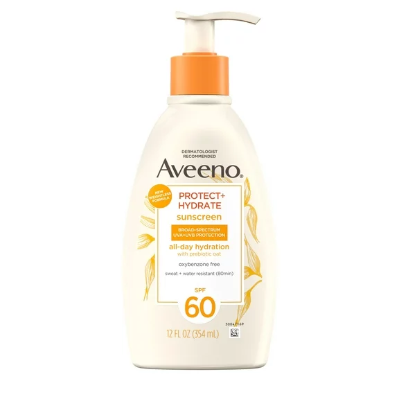 Aveeno Protect + Hydrate Body Sunscreen Lotion, SPF 60, 12.0 fl. oz