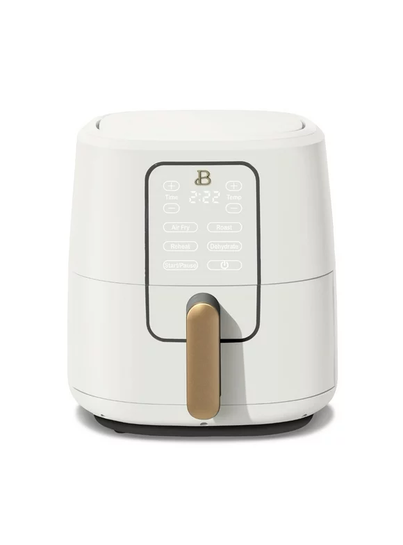 Beautiful 6-Quart Air Fryer with TurboCrisp Technology and Touch-Activated Display, White Icing by Drew Barrymore