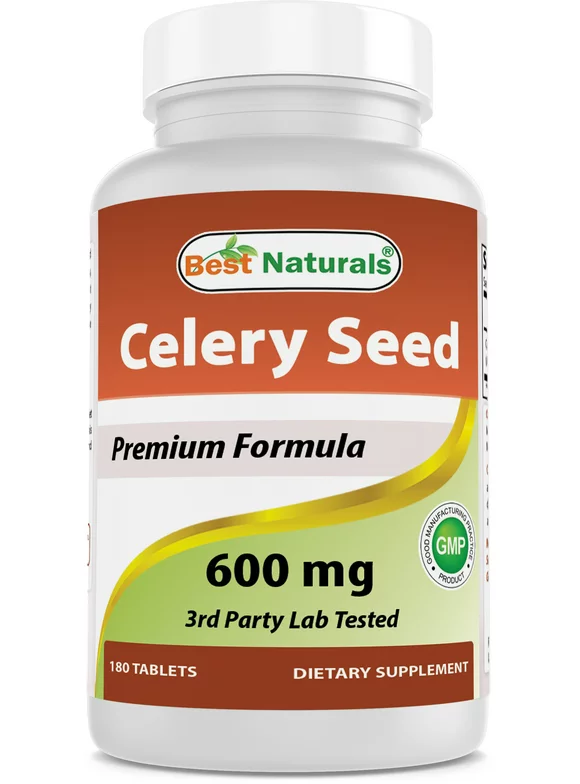 Best Naturals Celery Seed 600 mg 180 Tablets