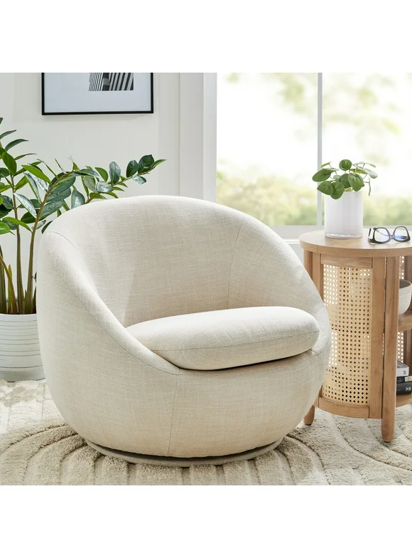 Better Homes & Gardens Mira Swivel Chair, Linen