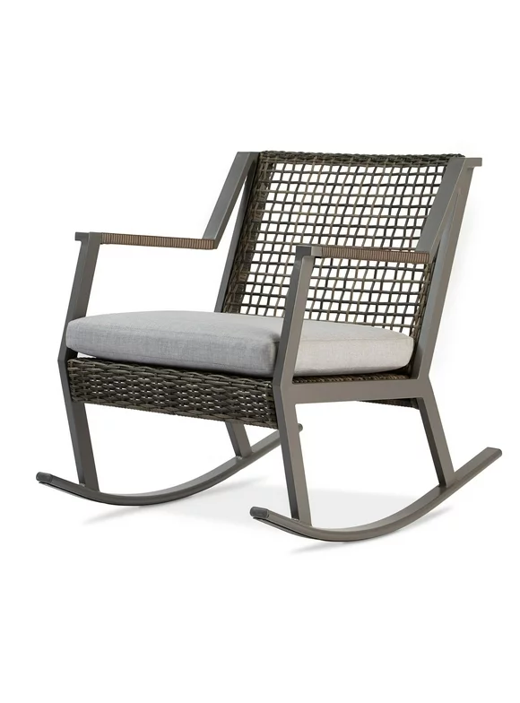 Calvin Rocker Chair in Gray Set of Two by Real Flame