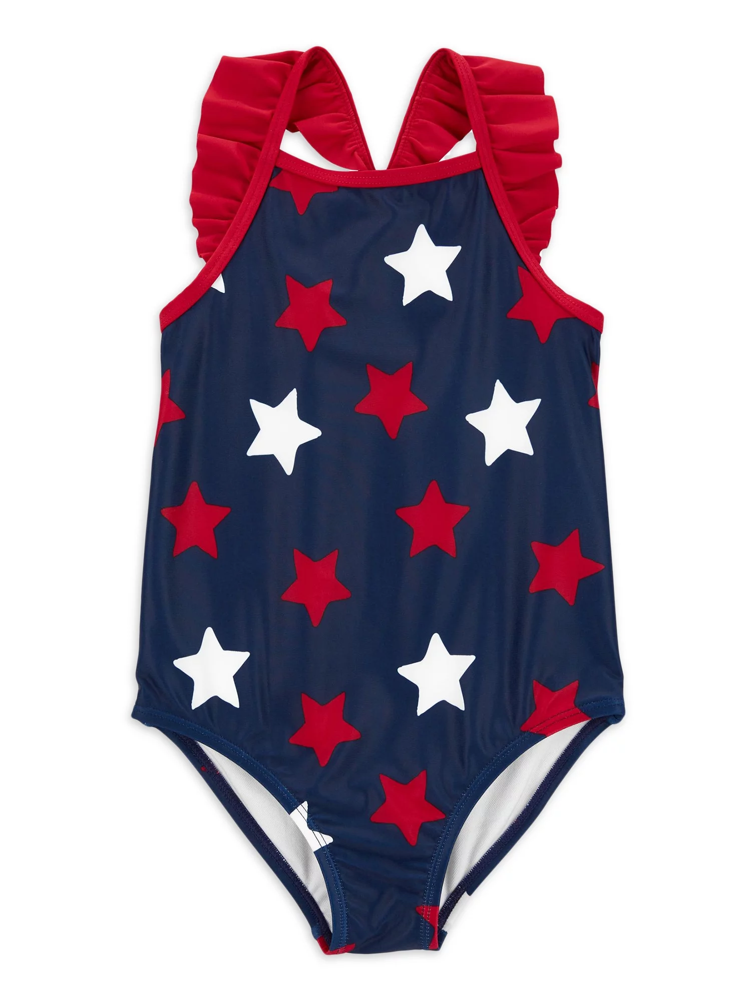 Carter&amp;#39;s Child of Mine Toddler Girl Ruffled Star Swimsuit, One-Piece, Sizes 12M-5T