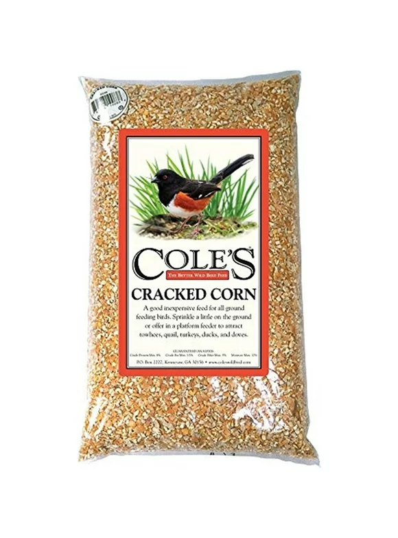 Cole's Cracked Corn Wild Bird Feed, 20 lb Bag