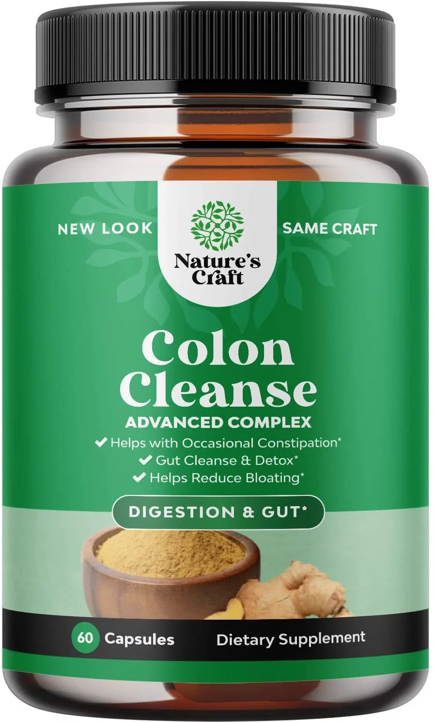 Colon Cleanser & Detox - Lactobacillus Acidophilus Probiotic Supplement Body Cleanse - Psyllium Husk Capsules Gut Health Supplement