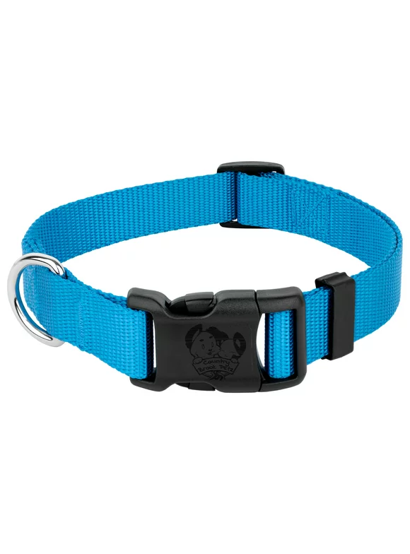 Country Brook Petz® American Made Deluxe Ice Blue Nylon Dog Collar, Extra Large