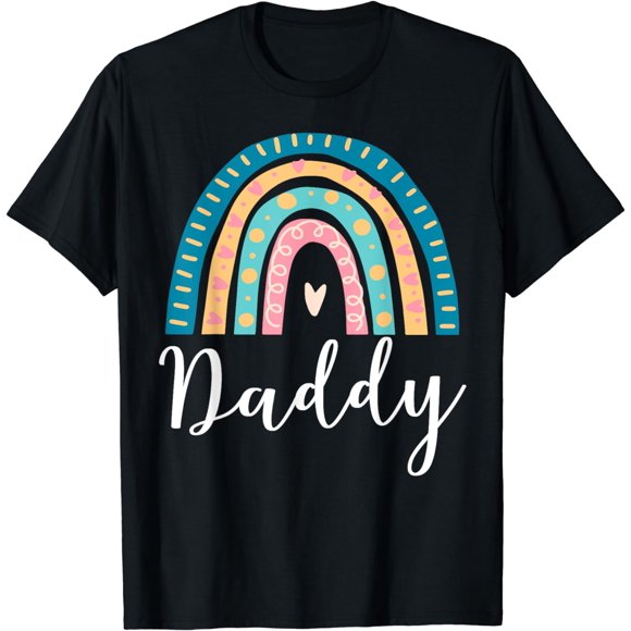 Daddy Rainbow Gifts For Men Dad Family Matching Birthday T-Shirt