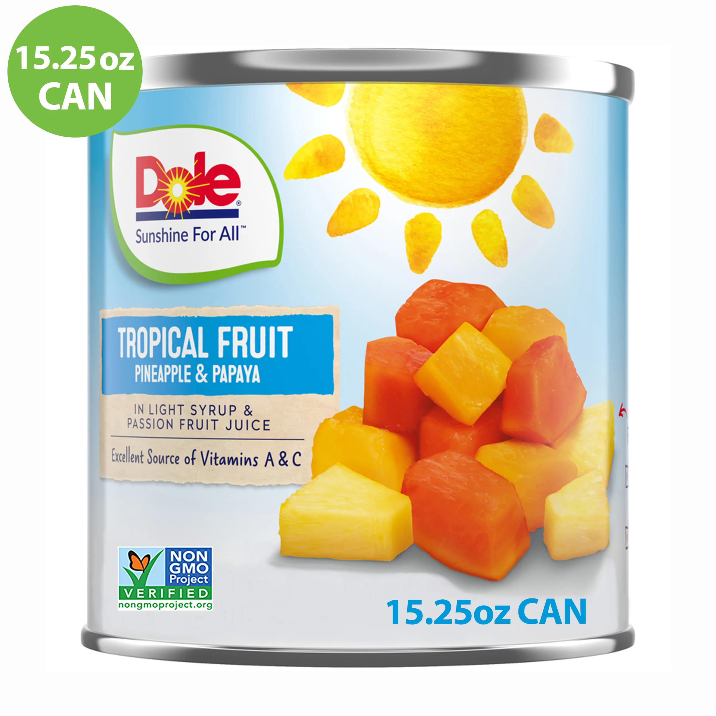 Dole Tropical Fruit in Light Syrup and Passion Fruit Juice, 15.25 oz Can