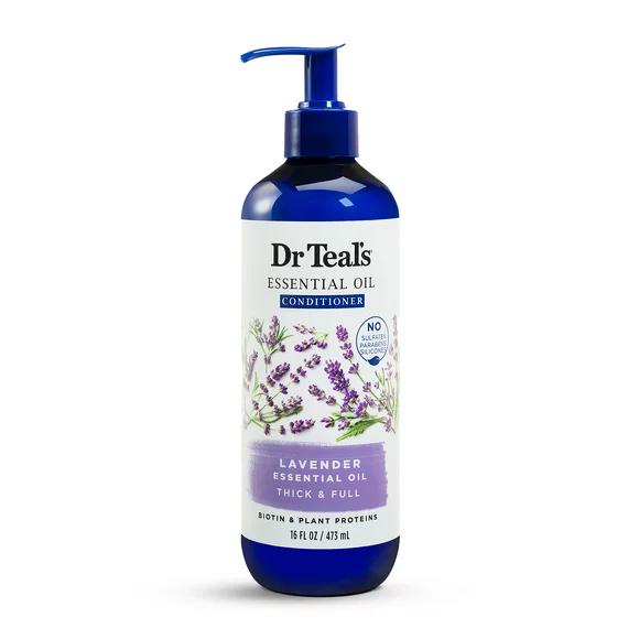 Dr Teal's Lavender Thick & Full Essential Oil Conditioner, Sulfate Free, 16  fl.oz.