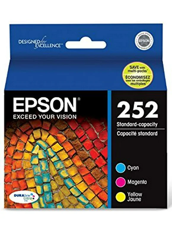 Epson 252 DURABrite Ultra Ink Cartridge-Cyan, Magenta, Yellow
