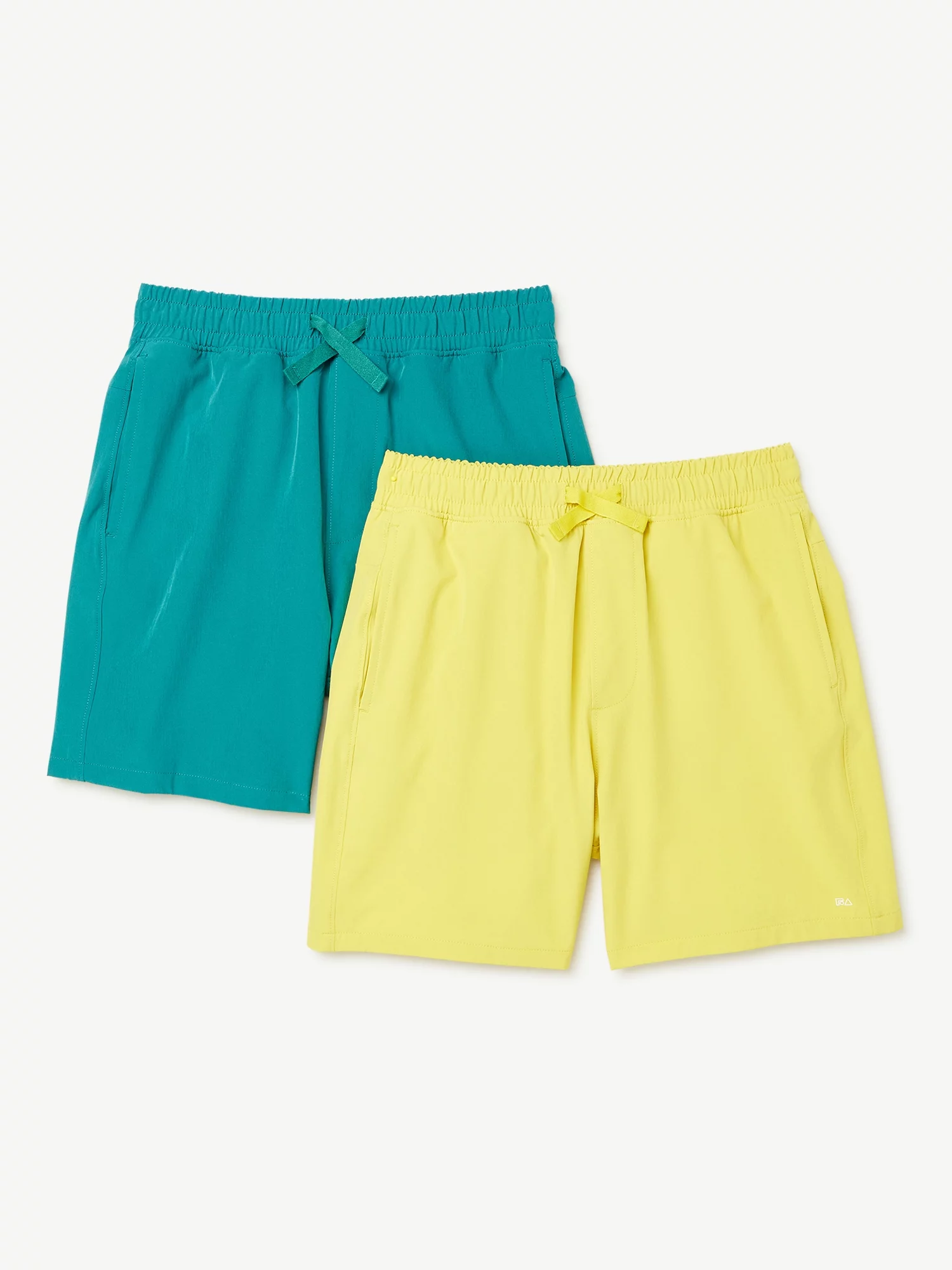 Free Assembly Boys 4-Way Active Stretch Shorts, 2-Pack, Sizes 4-18