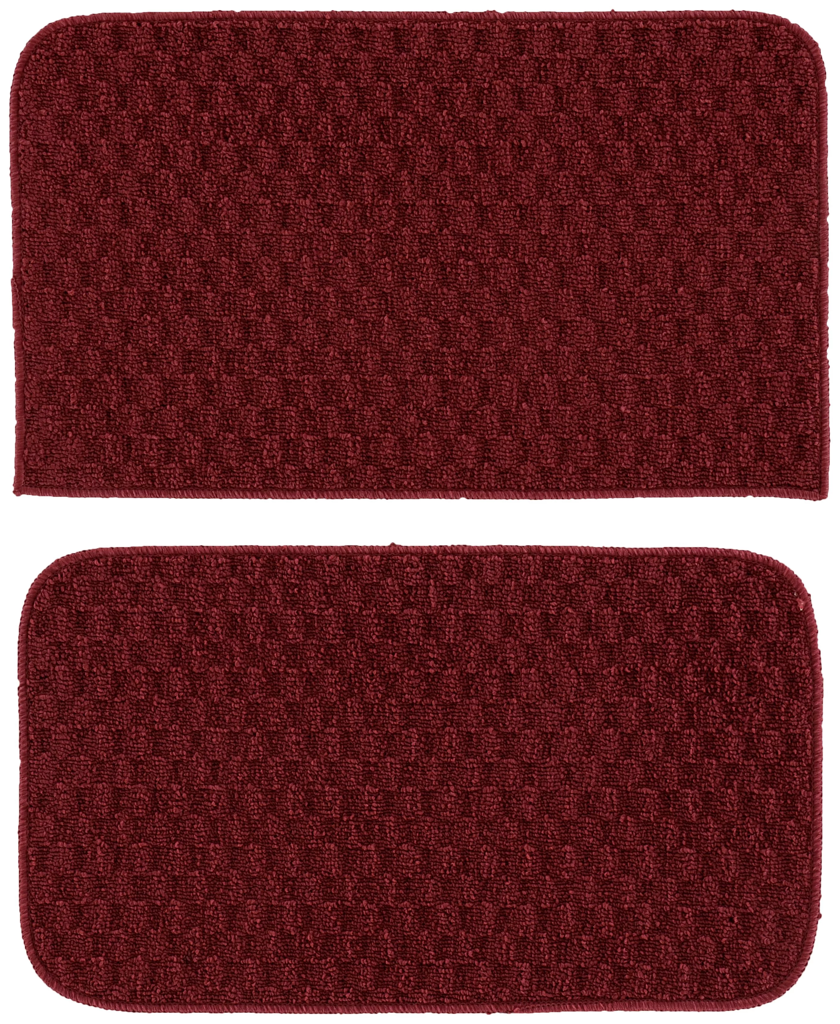 Garland Rug Town Square 2pc Kitchen Rug Set 18 in. x28 in. Slice & 18 in. x28 in. Mat Chili Red