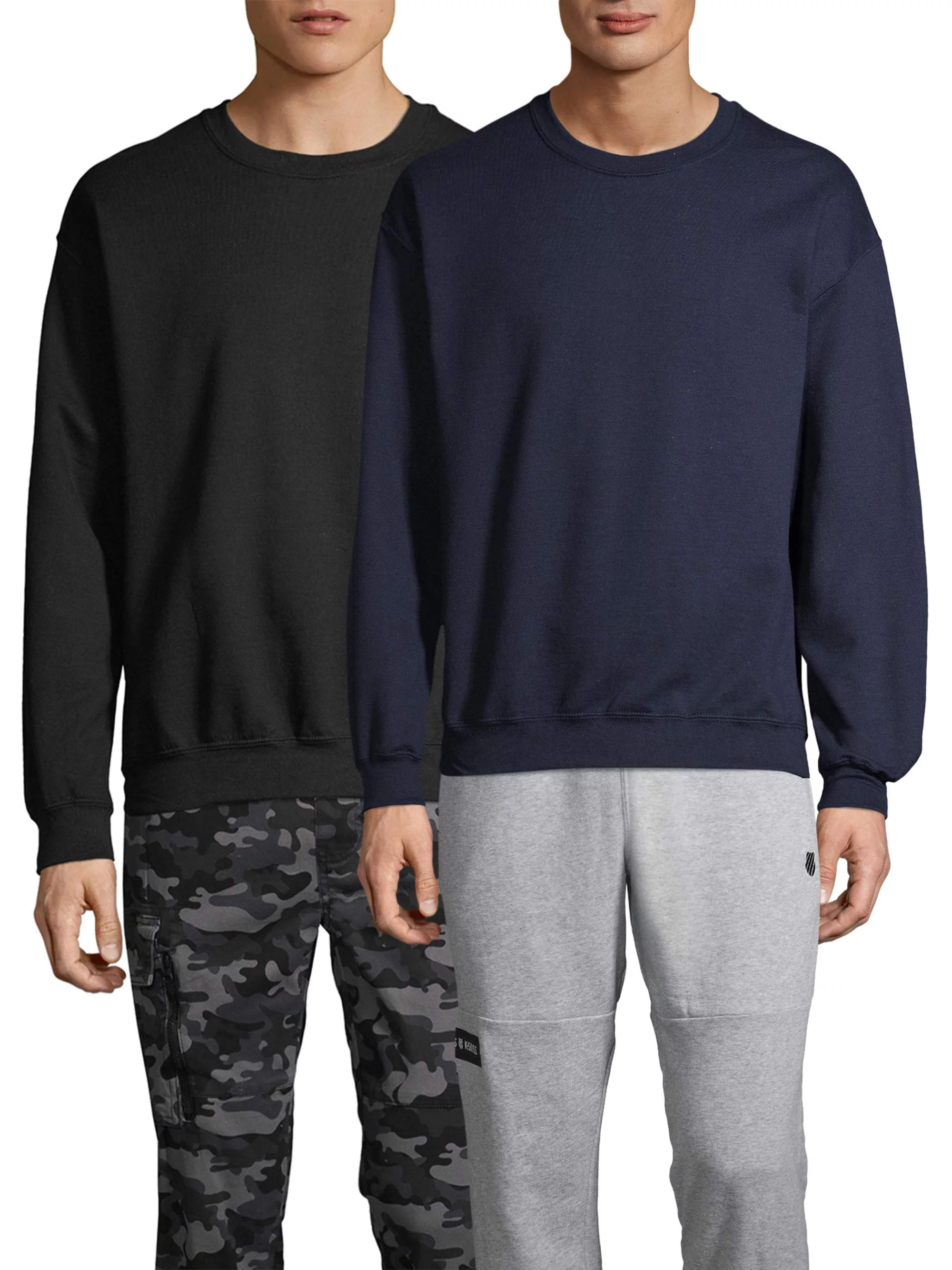 Gildan Men's Heavy Blend Fleece Crewneck Sweatshirt, 2-Pack