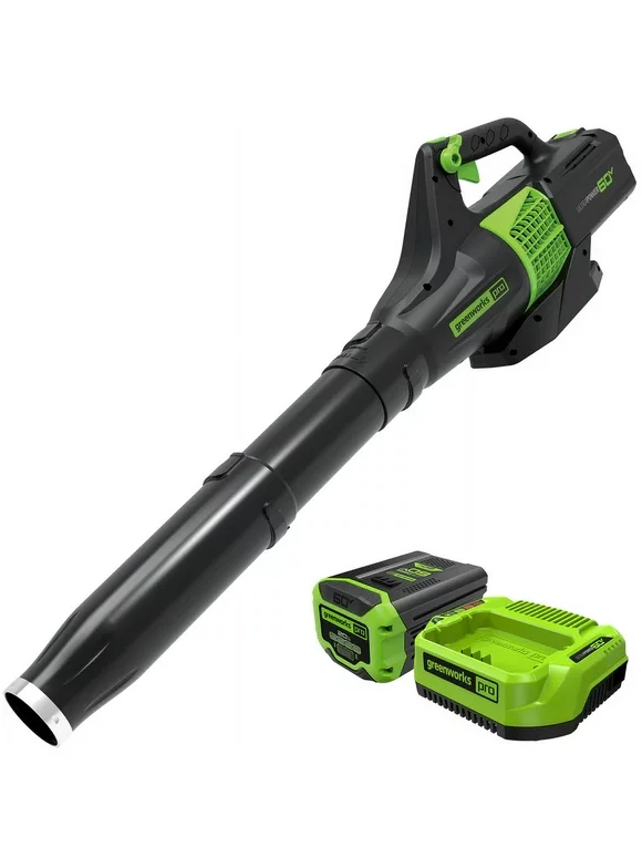 Greenworks 60V 450 CFM Cordless Battery Leaf Blower with 2.0Ah Battery & Charger