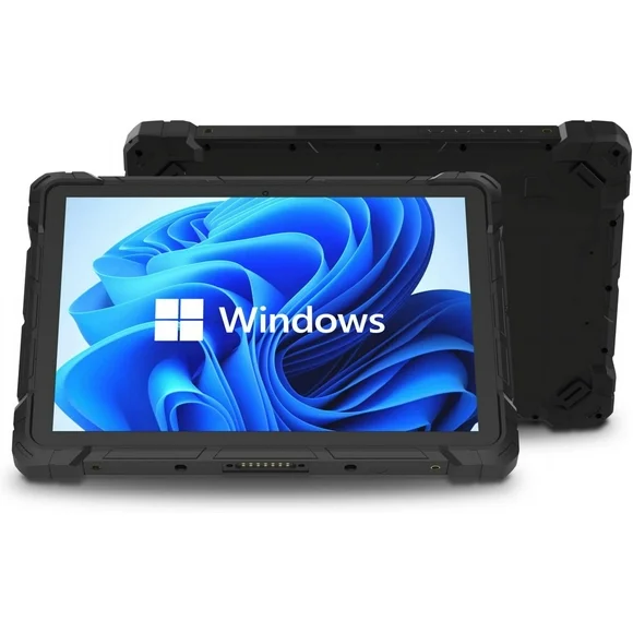 HIGOLEPC Rugged Tablet Windows 11 Pro 10.1in Intel Celeron N4120 MIL-STD-810G 16000mAh Battery 8GB RAM 128GB ROM 5MP 2MP Cameras