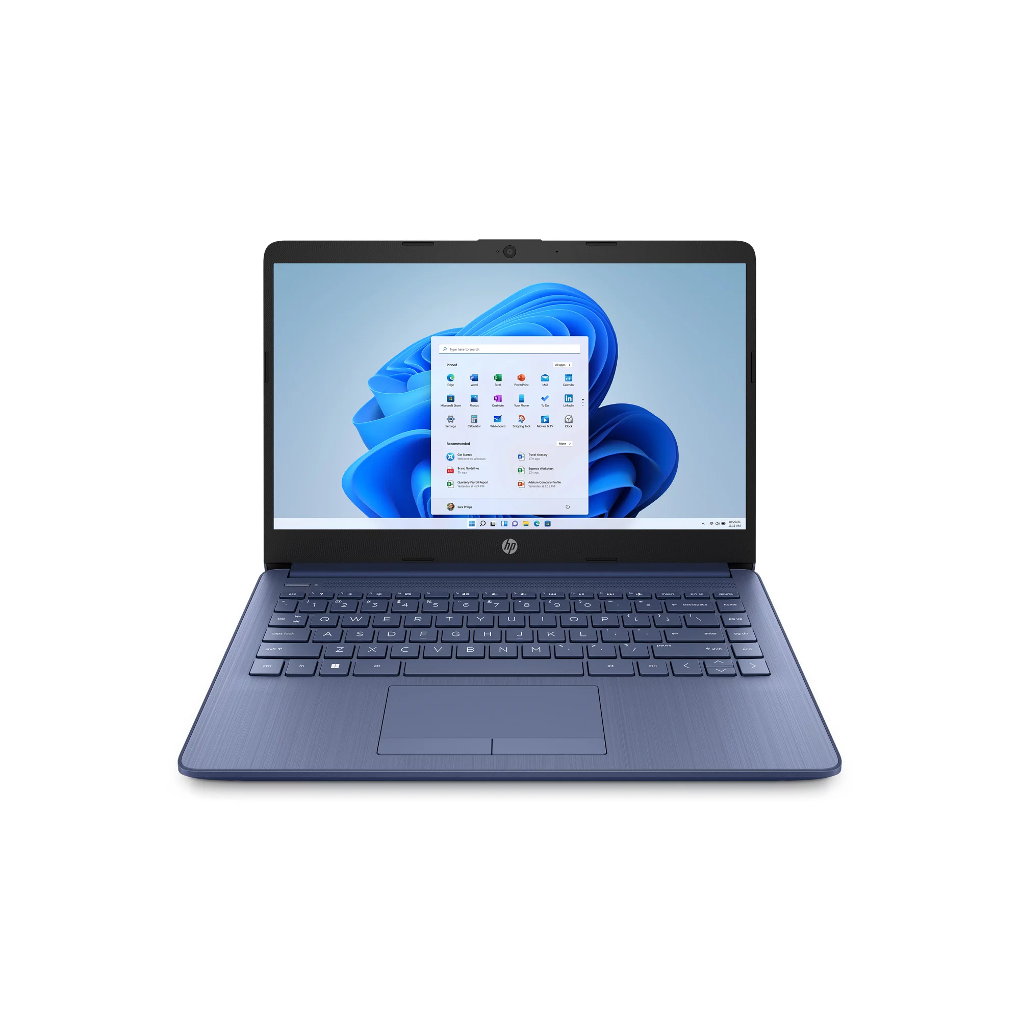 HP Stream 14" Laptop, Intel Celeron N4120, 4GB RAM, 64GB eMMC, Blue, Windows 11 (S mode) with Office 365 1-yr, 14-cf2111wm