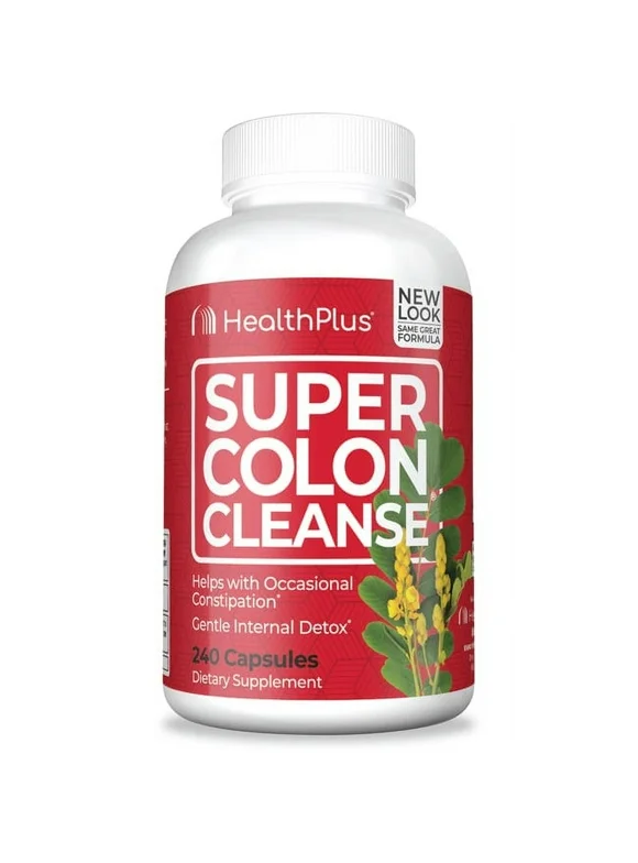 Health Plus Super Colon Cleanse, 10-Day Cleanse, 240 Capsules, 6 Cleanses