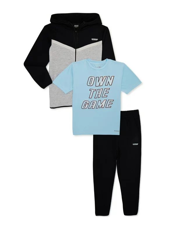 Hind Boys Active Tee, Hoodie and Jogger 3-Piece Set, Sizes 4-12