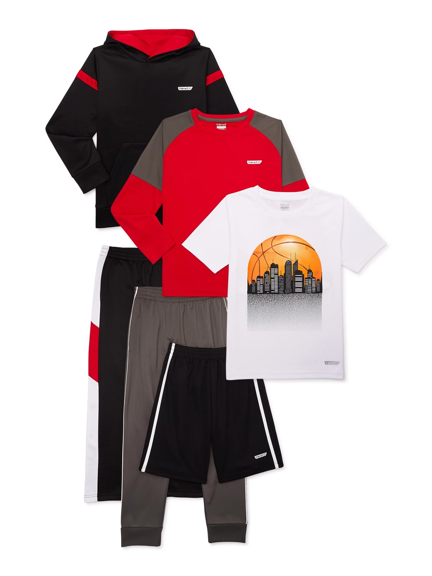 Hind Boys Activewear 6-Piece Set, Sizes 4-16