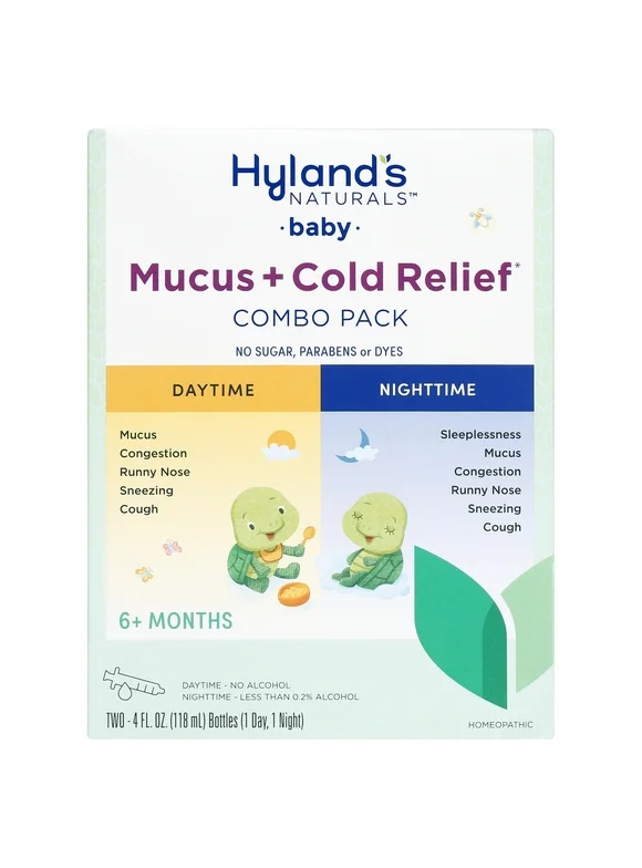 Hyland's Baby Mucus and Cold Relief, Day and Night Value Pack, 8 Fluid Ounce