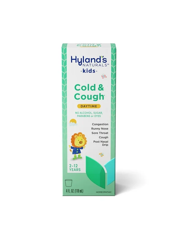 Hyland's Kids Cold & Cough Relief Liquid, Natural Relief of Common Cold Symptoms, 4 Ounces