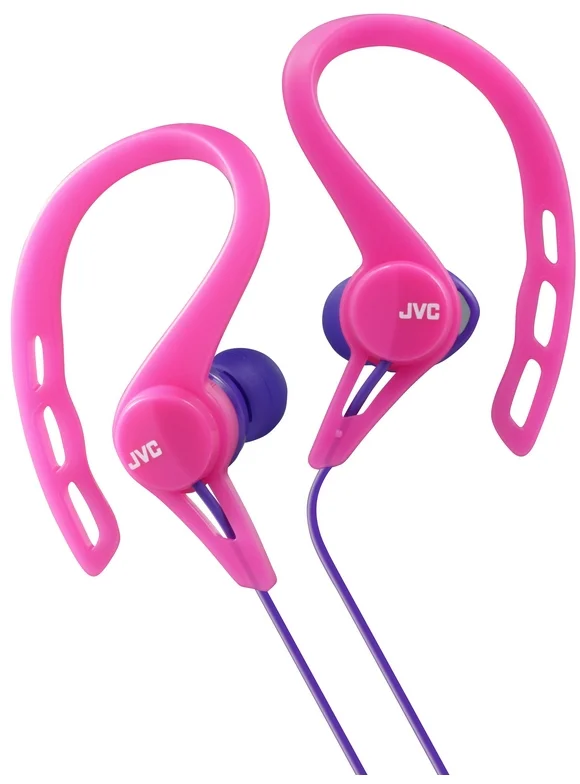 JVC HAECX20P Clip Style Inner Ear Sports Earbuds Headphones, Pink