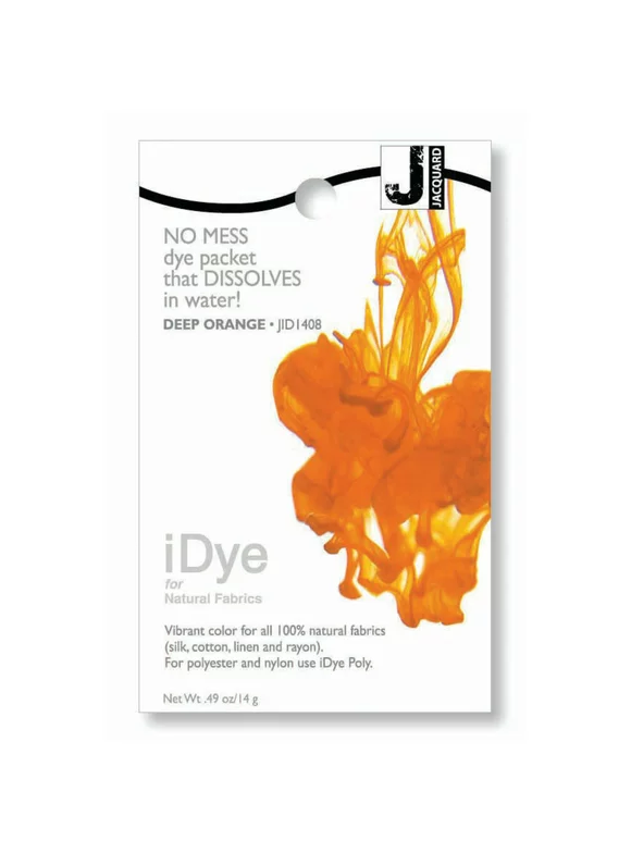 Jacquard 100% Natural Fabric iDye, Deep Orange