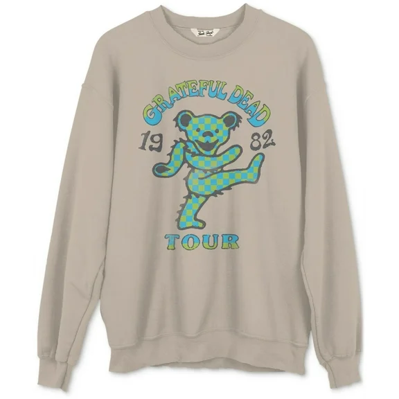 Junk Food Mens Grateful Dead '82 Tour Sweatshirt, Beige, X-Large