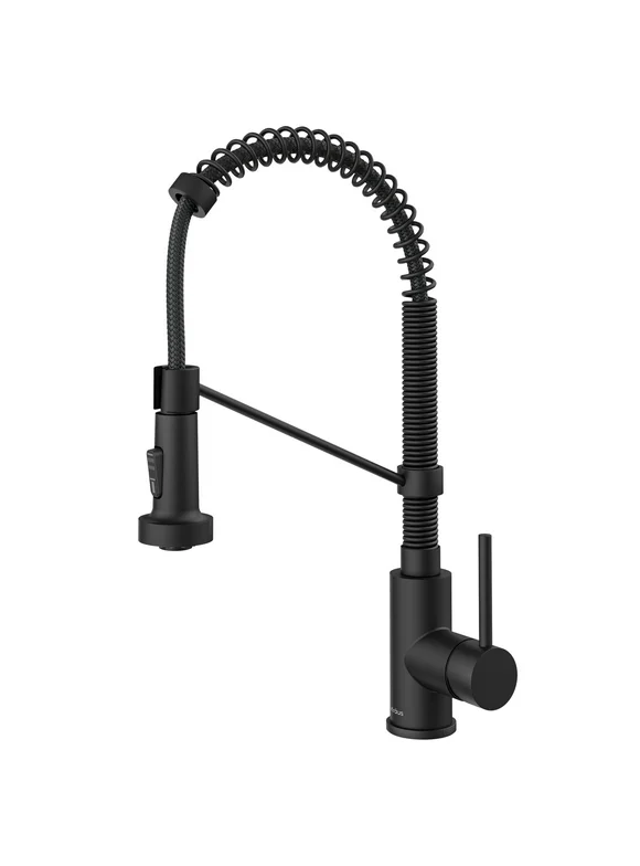 KRAUS® Bolden™ Commercial Style 2-Function Single Handle Pull-Down Kitchen Faucet in Matte Black