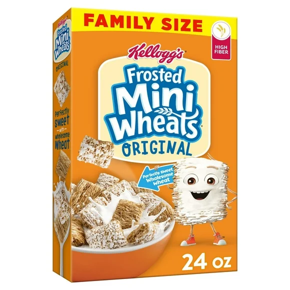 Kellogg's Frosted Mini-Wheats Original Breakfast Cereal, Family Size, 24 oz Box