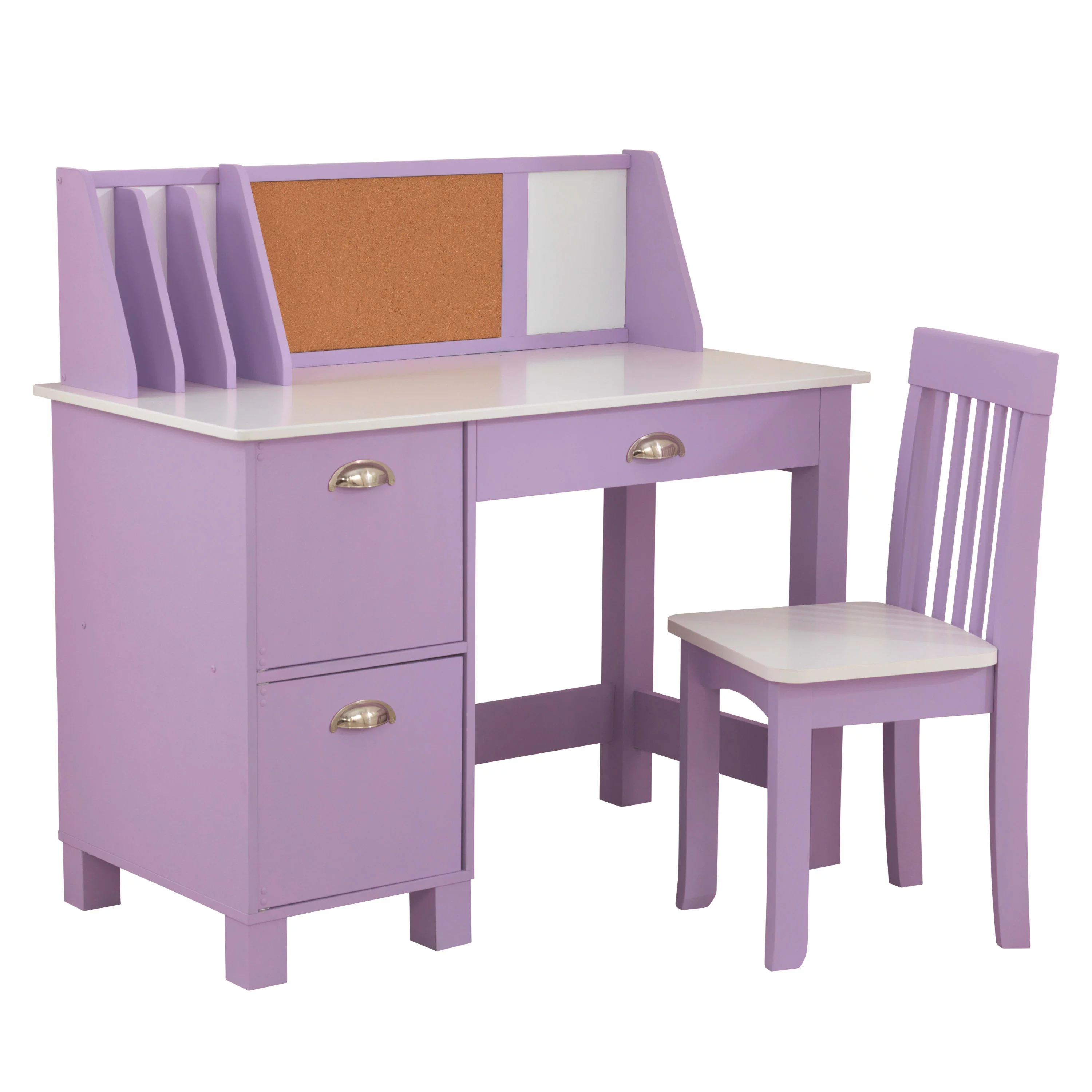 KidKraft Children's Study Desk with Chair, Lavender