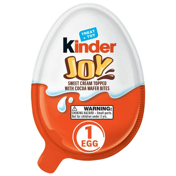 Kinder Joy Egg, Treat Plus Toy, Sweet Cream and Chocolatey Wafers, 0.7 oz