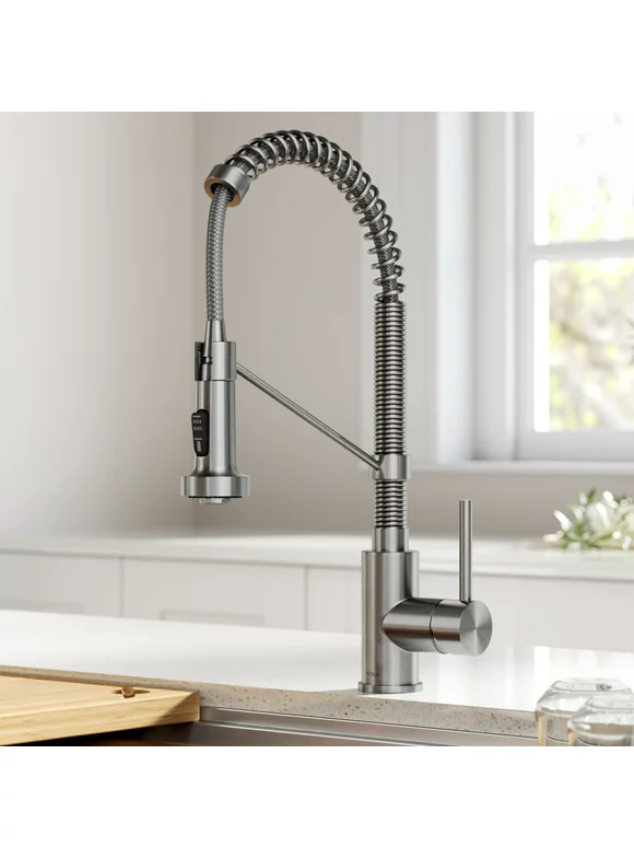 Kraus Bolden Touchless Sensor Commercial Pull-Down Single Handle 18-Inch Kitchen Faucet in Spot Free Stainless Steel