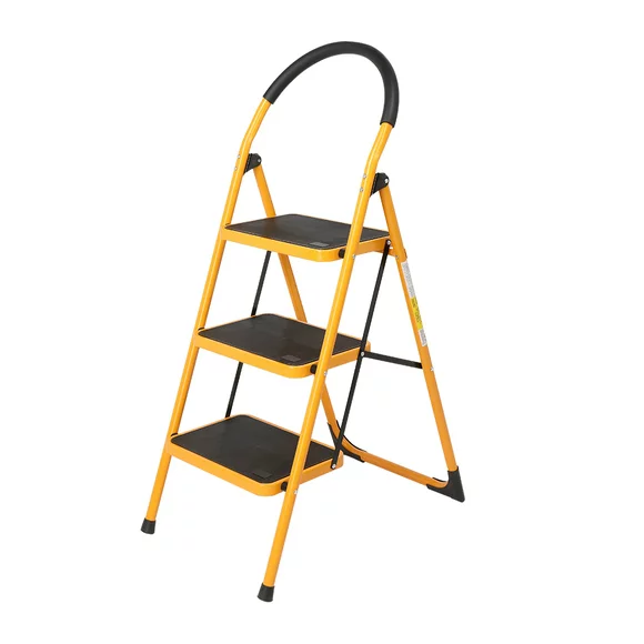 Ktaxon Folding 3 Step Ladder Step Stool, 330lbs. Weight Capacity, Iron