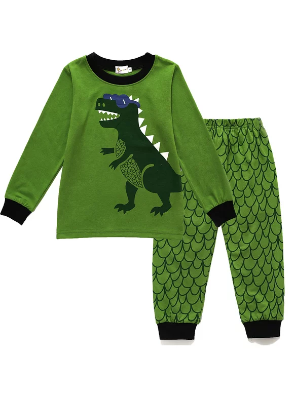 Little Hand Toddler Boy Dinosaur Pajamas Set Sleepwear Pjs Clothes Sets 2T